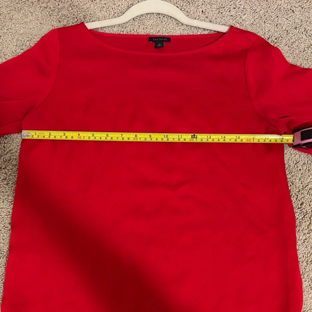 Ann Taylor Vibrant Red Blouse - Picture 5 of 7